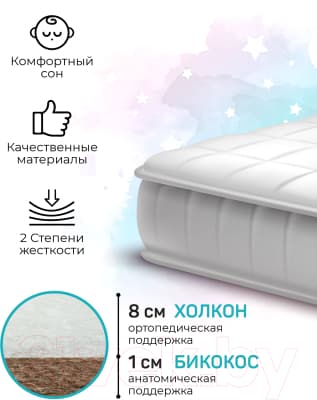 Матрас в кроватку Amarobaby Soft Dream Round 75x75х10 8