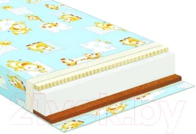 Матрас в кроватку Баюшка Холкон/кокос/латекс 10x60x120 / ХКЛ10