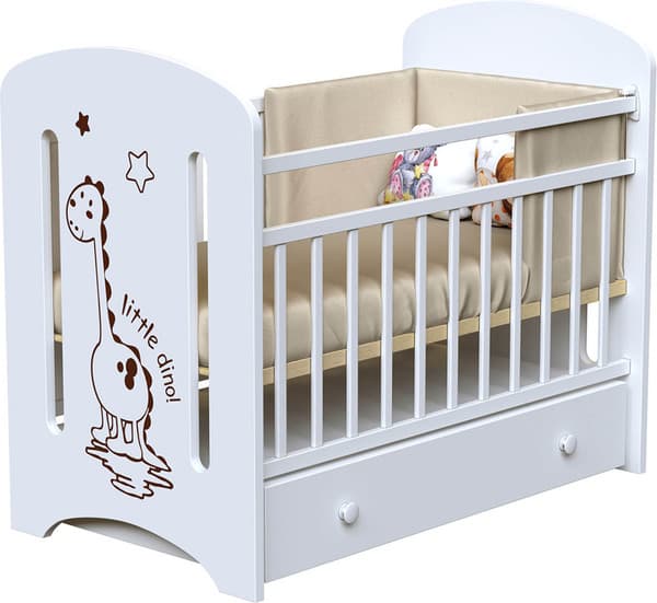 Детская кроватка VDK Dino с маятником и ящиком 2