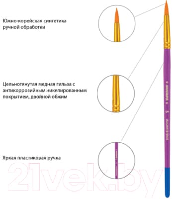 Набор кистей Юнландия Синтетика / 200894 10