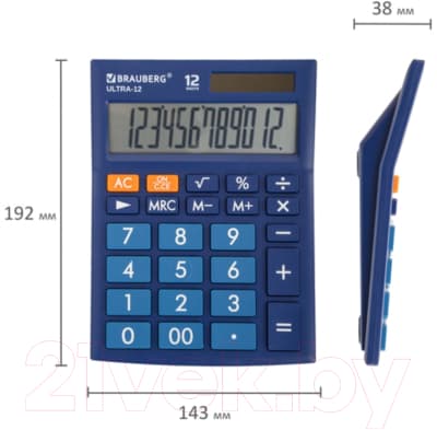 Калькулятор Brauberg ULTRA-12-BU / 250492 3