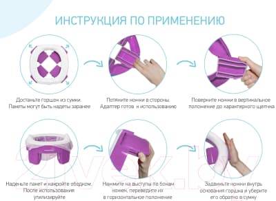 Дорожный горшок ROXY-KIDS HandyPotty / HP-250M 2