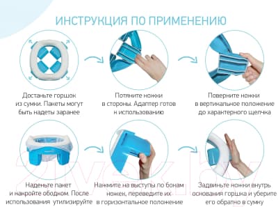 Дорожный горшок ROXY-KIDS HandyPotty / HP-255B 6