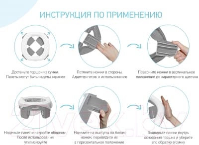 Дорожный горшок ROXY-KIDS HandyPotty / HP-250G 6