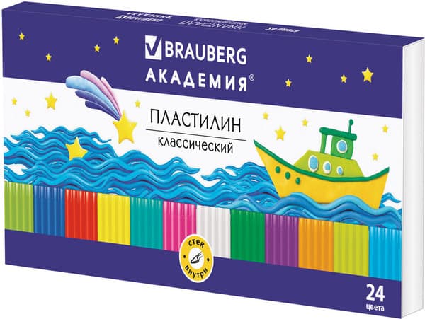 Пластилин Brauberg Академия / 105899