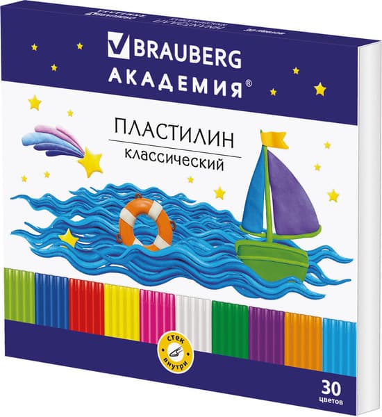 Пластилин Brauberg Академия / 105900