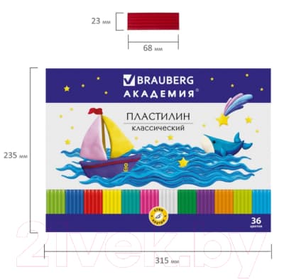 Пластилин Brauberg Академия / 105901 7