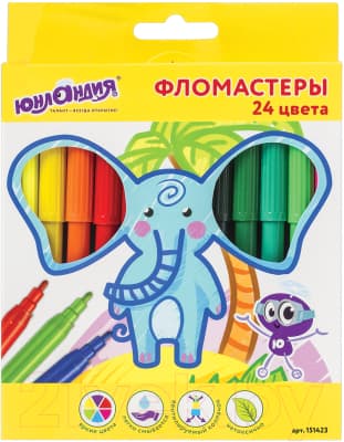 Фломастеры Юнландия Экзотика / 151423