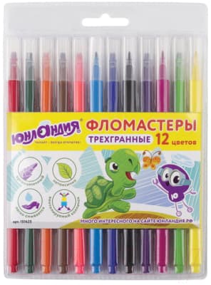 Фломастеры Юнландия Зоопарк / 151425