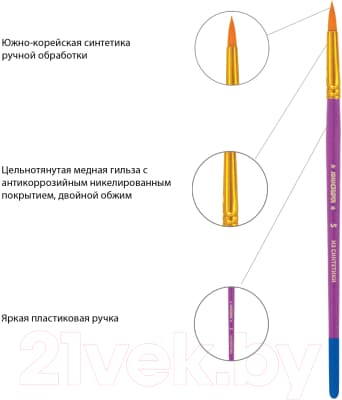Набор кистей Юнландия Синтетика / 200895 8