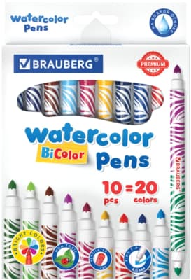 Фломастеры Brauberg Premium Bi-Color / 151945
