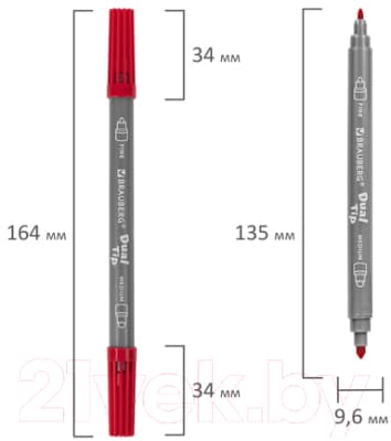 Фломастеры Brauberg Premium Dual-Tip / 151946 6