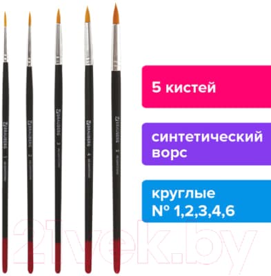 Набор кистей Brauberg Синтетическая / 200218 7