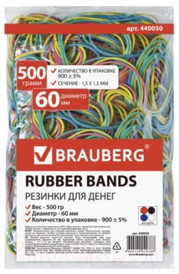Резинки для денег Brauberg 440050