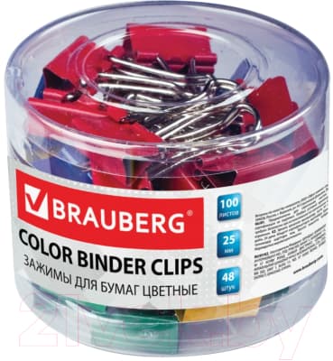Зажим для бумаги Brauberg 221128