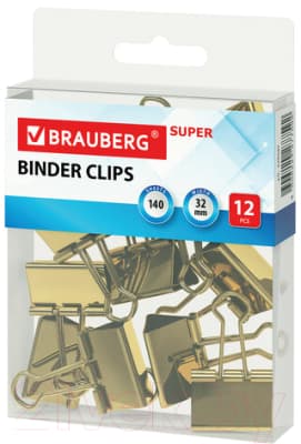 Зажим для бумаги Brauberg 229587