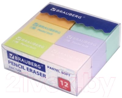 Набор ластиков Brauberg Pastel Soft / 229598