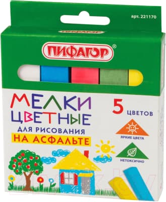 Набор мела канцелярского Пифагор 221170