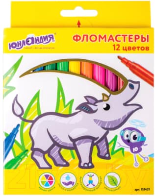 Фломастеры Юнландия Экзотика / 151421