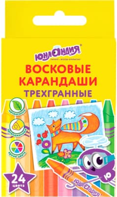 Восковые мелки Юнландия Юнландик и мудрый лис / 227291