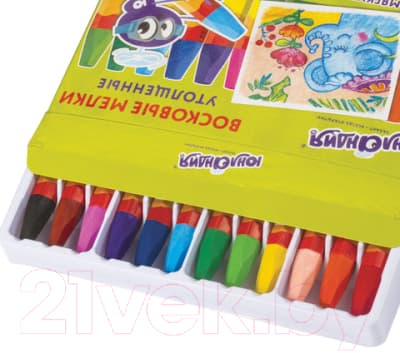 Восковые мелки Юнландия Юнландик и индийский слон / 227297 4