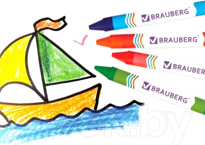Восковые мелки Brauberg 222966 6