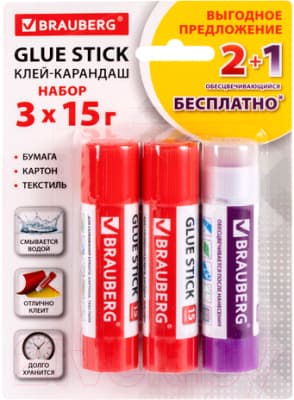 Клей-карандаш Brauberg 229474