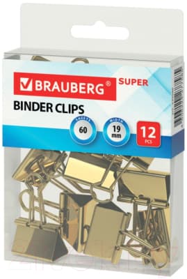Зажим для бумаги Brauberg Extra / 229586