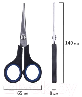 Ножницы канцелярские Brauberg Soft Grip / 230760 7