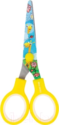 Ножницы канцелярские Brauberg Kid Series Жирафы / 232269