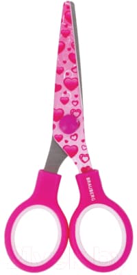 Ножницы канцелярские Brauberg Kid Series Сердечки / 232275