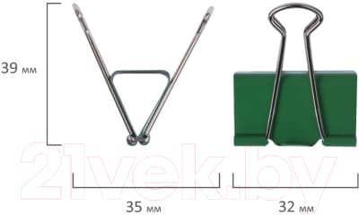 Зажим для бумаги Brauberg 224472 5