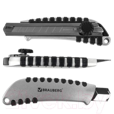 Нож канцелярский Brauberg Metallic / 237159 2