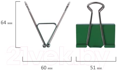Зажим для бумаги Brauberg 224474 5