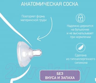 Набор сосок ROXY-KIDS Для бутылочек быстрый поток 6мес+ / RBTL-003-L 7