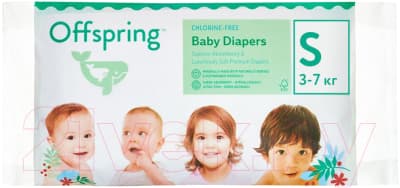 Подгузники детские Offspring Travel Pack S 3-6кг / OF01S3LMLA 2