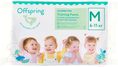 Подгузники-трусики детские Offspring Travel Pack M 6-11кг / OF02MFOA 2