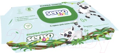 Влажные салфетки детские Senso Baby С лемуром