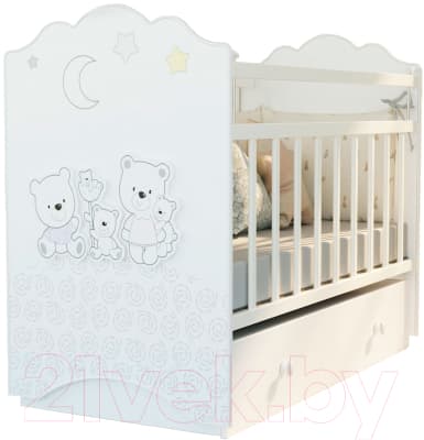Детская кроватка VDK New Happy Family маятник и ящик