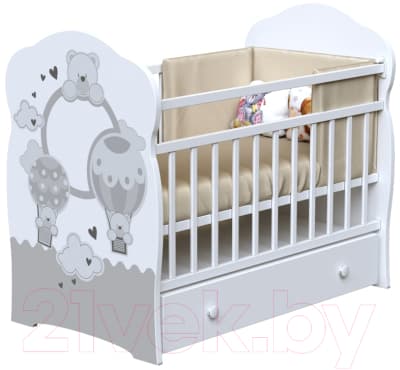 Детская кроватка VDK New Joy маятник и ящик