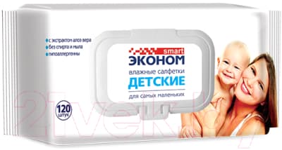 Влажные салфетки детские Эконом Smart 30108