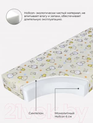 Матрас в кроватку Топотушки Комфорт 60x119 3
