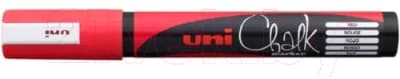 Маркер меловой UNI Mitsubishi Pencil Chalk 1.8-2.5мм / PWE-5M RED