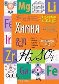 Учебное пособие Айрис-пресс Справочник в таблицах. Химия. 8-11 класс