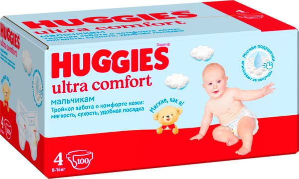 Подгузники детские Huggies Ultra Comfort 4 Disney Box Boy 2