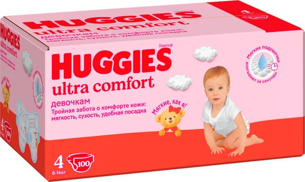 Подгузники детские Huggies Ultra Comfort 4 Disney Box Girl 2