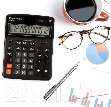 Калькулятор Brauberg Extra-12-BK / 250481 9