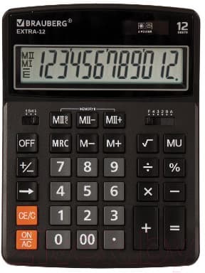 Калькулятор Brauberg Extra-12-BK / 250481