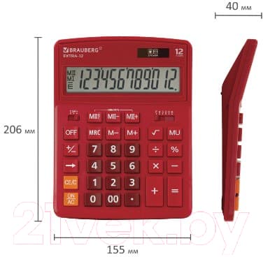 Калькулятор Brauberg Extra-12-WR / 250484 10