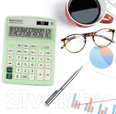 Калькулятор Brauberg Extra Pastel-12-LG / 250488 9
